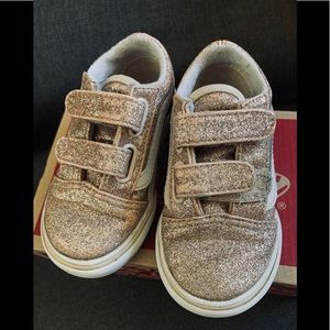 Vans Toddler Gold glitter size 5.5 Good/Used condition
